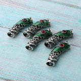 Maxbell 10x Dreadlock Bead Twist Braid Jewelry Tubes DIY Bracelet Beard Hair Pendant