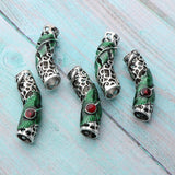 Maxbell 10x Dreadlock Bead Twist Braid Jewelry Tubes DIY Bracelet Beard Hair Pendant