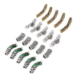 Maxbell 10x Dreadlock Bead Twist Braid Jewelry Tubes DIY Bracelet Beard Hair Pendant