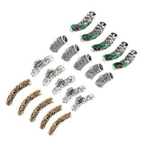 Maxbell 10x Dreadlock Bead Twist Braid Jewelry Tubes DIY Bracelet Beard Hair Pendant