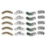 Maxbell 10x Dreadlock Bead Twist Braid Jewelry Tubes DIY Bracelet Beard Hair Pendant