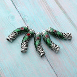 Maxbell 10x Dreadlock Bead Twist Braid Jewelry Tubes DIY Bracelet Beard Hair Pendant