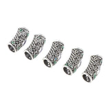 Maxbell 10pcs DIY Dreadlock Beads Hair Braiding Tubes Pins Rings Cuff Clips Jewelry
