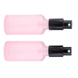 Maxbell Maxbell 2pcs Empty Glass Pump Spray Bottle for Perfum Toner Amber Atomizer Pink 50ml