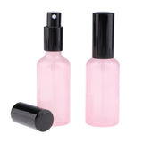 Maxbell Maxbell 2pcs Empty Glass Pump Spray Bottle for Perfum Toner Amber Atomizer Pink 50ml