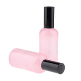 Maxbell Maxbell 2pcs Empty Glass Pump Spray Bottle for Perfum Toner Amber Atomizer Pink 100ml
