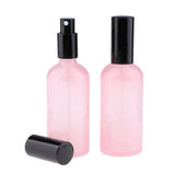 Maxbell Maxbell 2pcs Empty Glass Pump Spray Bottle for Perfum Toner Amber Atomizer Pink 100ml