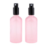 Maxbell Maxbell 2pcs Empty Glass Pump Spray Bottle for Perfum Toner Amber Atomizer Pink 100ml