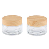 Maxbell Maxbell 2 Pcs Makeup Pot Empty Cosmetic Jars Lotion Cream Gel Containers Clear 30g