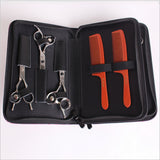 Maxbell Maxbell Soft Leather Hair Scissor Shears Case Hairdressing Comb Pouch Holster Black