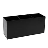 Maxbell Maxbell Black Acrylic Brush Organizer Holder 3 Grids Makeup Tools Display Stand