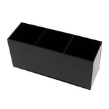 Maxbell Maxbell Black Acrylic Brush Organizer Holder 3 Grids Makeup Tools Display Stand