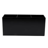 Maxbell Maxbell Black Acrylic Brush Organizer Holder 3 Grids Makeup Tools Display Stand
