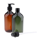 Maxbell Maxbell 2x Empty Translucent PET Shampoo Conditioner Pump Bottles Container 500ml Amber