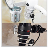 Maxbell Maxbell Wall Mount Space Aluminum Hair Blow Dryer Holder Rack Organizer Shelf Silver