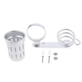 Maxbell Maxbell Hair Dryer Holder Hair Blower Dryer Rack Wall Mount Organizer Storage Cup Silver