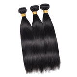 Maxbell Maxbell 3 Bundles Human Hair Body Wave 10'' Black Brazilian Virgin Hair Extensions