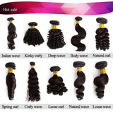 Maxbell Maxbell 3 Bundles Human Hair Body Wave 10'' Black Brazilian Virgin Hair Extensions