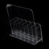 Maxbell Maxbell 6 Grids Empty Nail Storage Box Manicure Tools Organizer Case Holder Clear