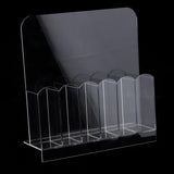 Maxbell Maxbell 6 Grids Empty Nail Storage Box Manicure Tools Organizer Case Holder Clear