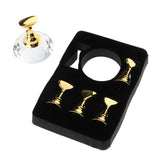 Maxbell Maxbell 5pcs Nail Tip Holder Stand & Display Base for Practice Clear Crystal Base