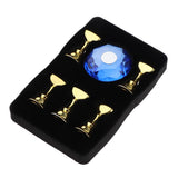 Maxbell Maxbell 5pcs Nail Tip Holder Stand & Display Base for Practice Blue Crystal Base