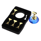 Maxbell Maxbell 5pcs Nail Tip Holder Stand & Display Base for Practice Blue Crystal Base