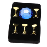 Maxbell Maxbell 5pcs Nail Tip Holder Stand & Display Base for Practice Blue Crystal Base