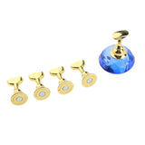 Maxbell Maxbell 5pcs Nail Tip Holder Stand & Display Base for Practice Blue Crystal Base