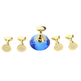 Maxbell Maxbell 5pcs Nail Tip Holder Stand & Display Base for Practice Blue Crystal Base