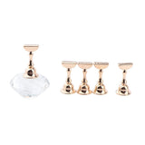 Maxbell 2 Set Magnetic Nail Tips Stand Holder Display Base for Nail Art DIY Practice