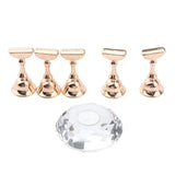 Maxbell 2 Set Magnetic Nail Tips Stand Holder Display Base for Nail Art DIY Practice