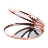 2pcs Dual Side Makeup Mirror Dormitory Bathroom Round Folding Mirrors Golden