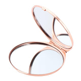2pcs Dual Side Makeup Mirror Dormitory Bathroom Round Folding Mirrors Golden