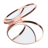 2pcs Dual Side Makeup Mirror Dormitory Bathroom Round Folding Mirrors Golden