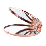 2pcs Dual Side Makeup Mirror Dormitory Bathroom Round Folding Mirrors Golden