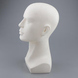 2Pcs Bald Male Mannequin Head Model Glasses/Headset Display Stand Hat Rack