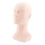 2Pcs Bald Male Mannequin Head Model Glasses/Headset Display Stand Hat Rack