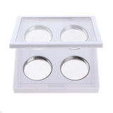 Maxbell Maxbell Square Empty Makeup Eyeshadow Palette Blush Lip Gloss Powder DIY Case 4 Grid