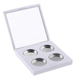 Maxbell Maxbell Square Empty Makeup Eyeshadow Palette Blush Lip Gloss Powder DIY Case 4 Grid