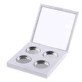 Maxbell Maxbell Square Empty Makeup Eyeshadow Palette Blush Lip Gloss Powder DIY Case 4 Grid