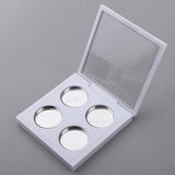 Maxbell Maxbell Square Empty Makeup Eyeshadow Palette Blush Lip Gloss Powder DIY Case 4 Grid