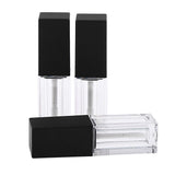 Maxbell Maxbell 3x 5ml Empty Lip Gloss Tubes Balm Bottle Cosmetic Lip Oil Container w/ wand Black