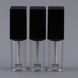 Maxbell Maxbell 3x 5ml Empty Lip Gloss Tubes Balm Bottle Cosmetic Lip Oil Container w/ wand Black