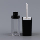 Maxbell Maxbell 3x 5ml Empty Lip Gloss Tubes Balm Bottle Cosmetic Lip Oil Container w/ wand Black