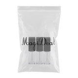 Maxbell Maxbell 3x 5ml Empty Lip Gloss Tubes Balm Bottle Cosmetic Lip Oil Container w/ wand Black