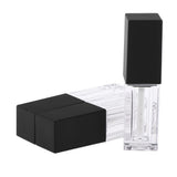 Maxbell Maxbell 3x 5ml Empty Lip Gloss Tubes Balm Bottle Cosmetic Lip Oil Container w/ wand Black