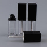 Maxbell Maxbell 3x 5ml Empty Lip Gloss Tubes Balm Bottle Cosmetic Lip Oil Container w/ wand Black