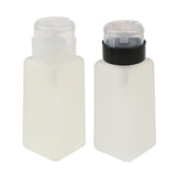 2pcs 250ml Nail Art Tip Empty Dispenser Nail Remover Pump Bottle Transparent