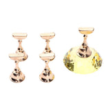 Maxbell Maxbell 1 Set Nail Art Tip Stand Holder Base for Manicure Practice Display DIY Yellow